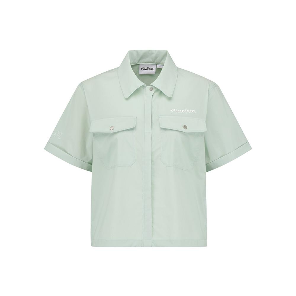 MALBON GOLF Micro Air Dot Out-Pocket Collar Piste Light Mint (Woman)