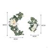 2 Pieces Artificial Floral Swag Wedding Welcome Signs Backdrop Wall Decor Decorative