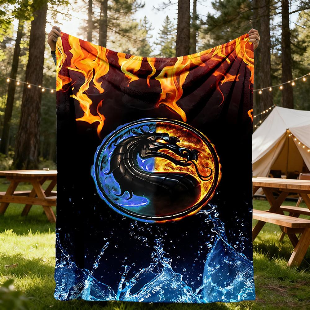1PC Mortal Kombat Outdoor Blanket Lightweight Flannel, Soft & Warm, All-Season, Outdoor, Camping, Living Room, Office, L1106052