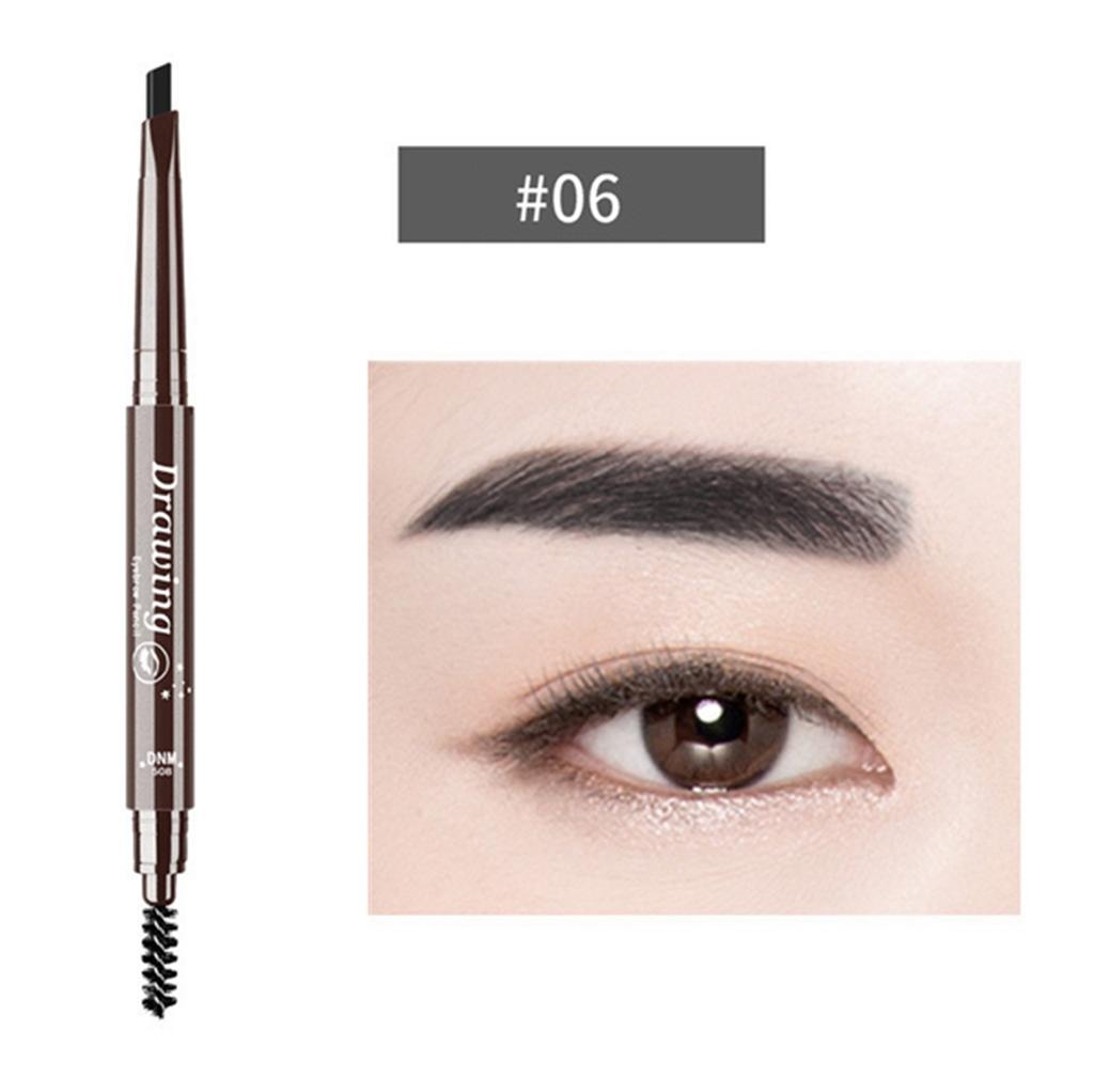 -Headed Hard Brow Pen And Sweat-proof Automatic Rotating Brow Pen