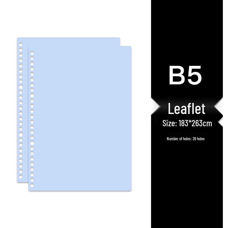 Colored Loose-Leaf Binding Sleeves - A4/B5/A5, 20/26/30 Holes, PP Material
