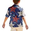 Boys' Casual Loose Short Sleeved Shirt With Fashionable Printed Shirt Top