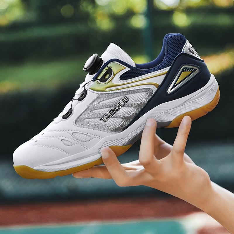 2026 TABOLU Professional Badminton Shoes Lightweight Anti-Slippery Training Shoes with Quick Lace Knob Volleyball Fencing Shoes