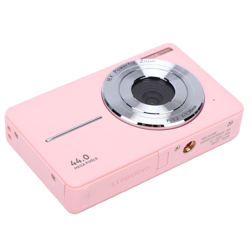 FHD 1080P Digital Camera 44MP 16X Zoom Anti Shake Portable Camera with 2.4inch Screen Smile Detection for Boys Girls