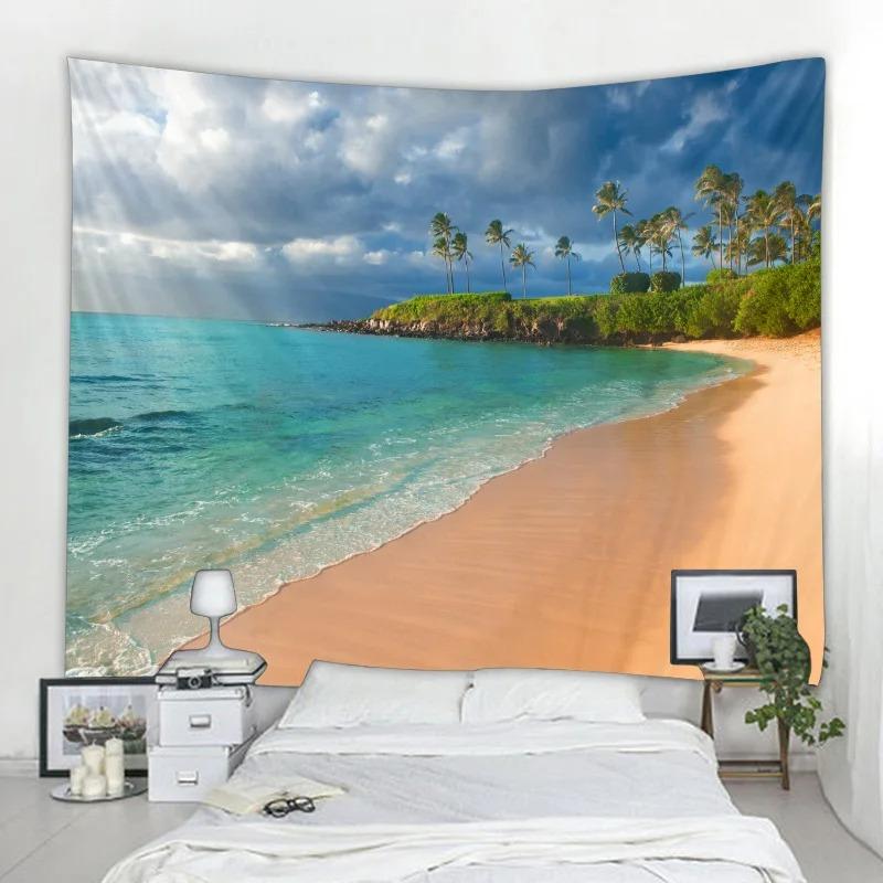 Böhmische Wandteppich Nordischer Tropischer Strand Wandteppich Mandala Wandbehang Hippie Schlafzimmer Dekor Psychedelischer Wandteppich