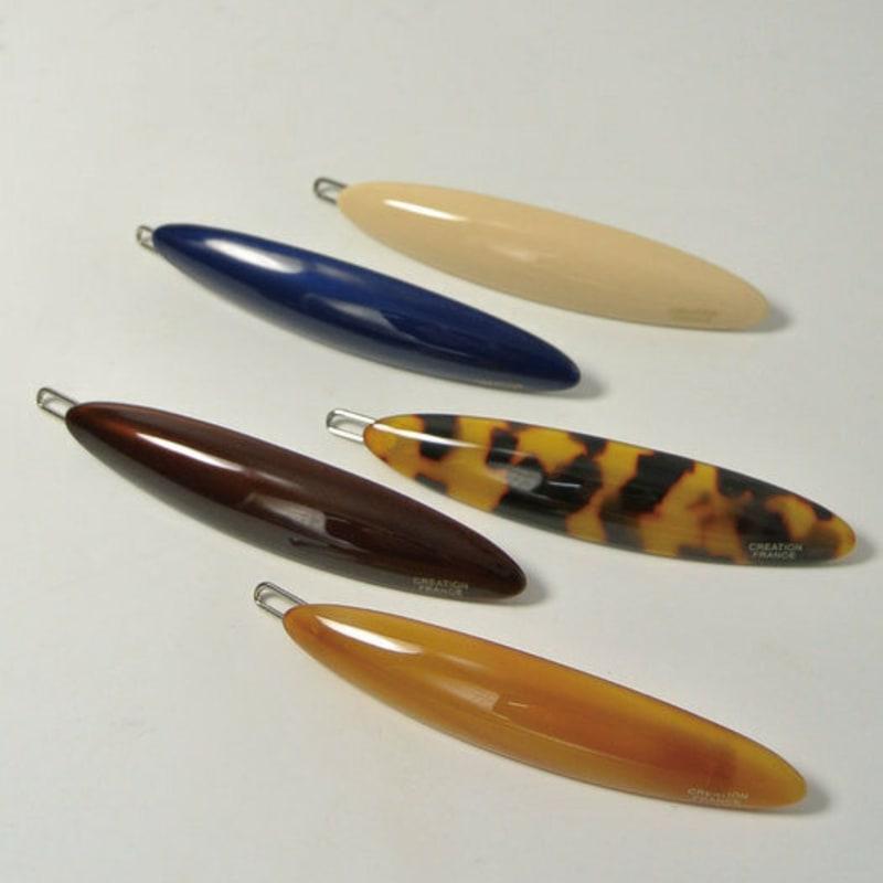 

objet213 Rachel Green Slim Hairpin 5. Marble Light Brown