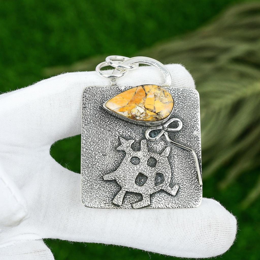 Sisters Day Deal Brecciated Mookaite Gemstone Bezel Pendant Jewelry 925 Silver