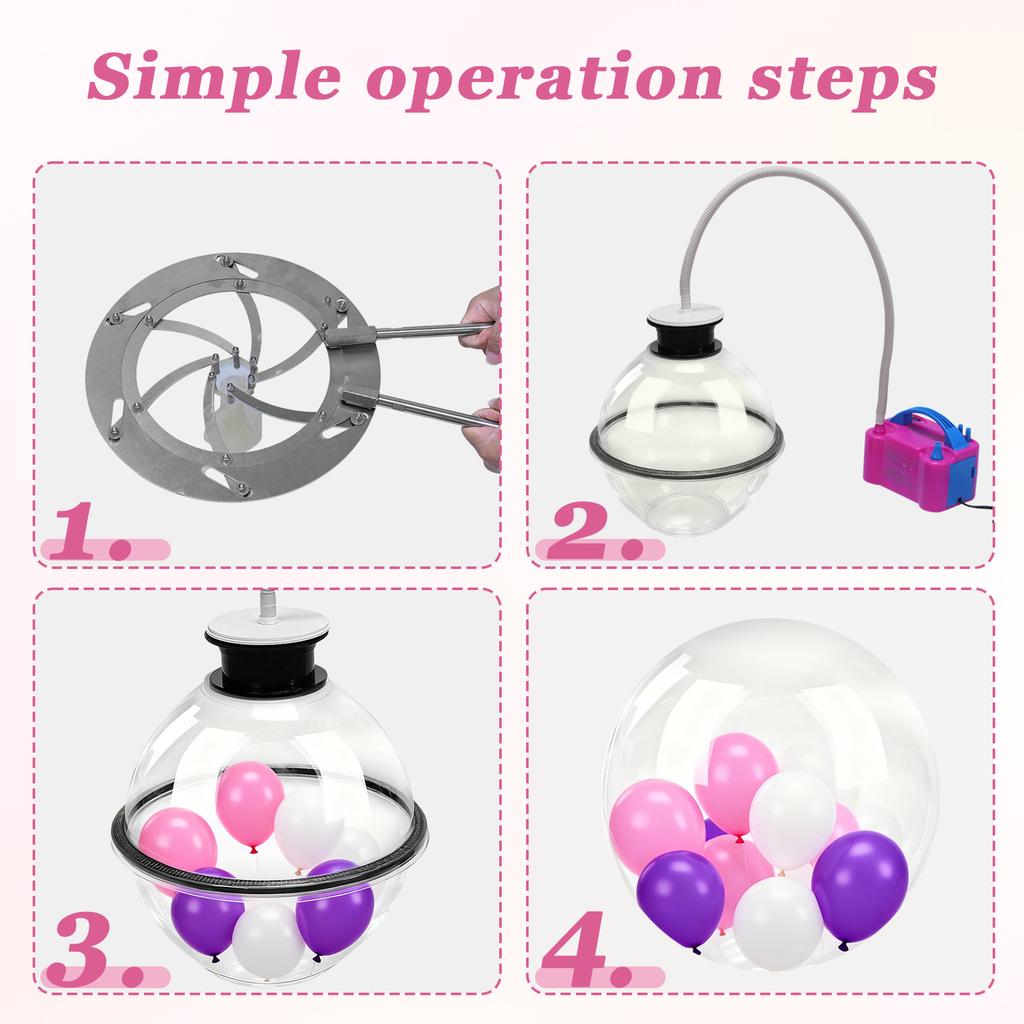 38CM Balloon Packing Machine with Air Pump&Expander Balloon Stuffing Machine Balloon Filling Tool Set Birthday Party Decoration