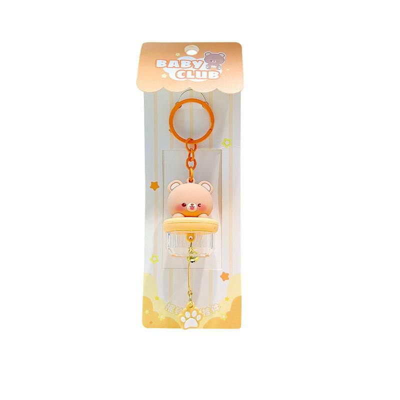 Whimsical Jinnew Baby Club Cartoon Rattle Keyring In Adorable Bear Panda Bunny Colors Dog