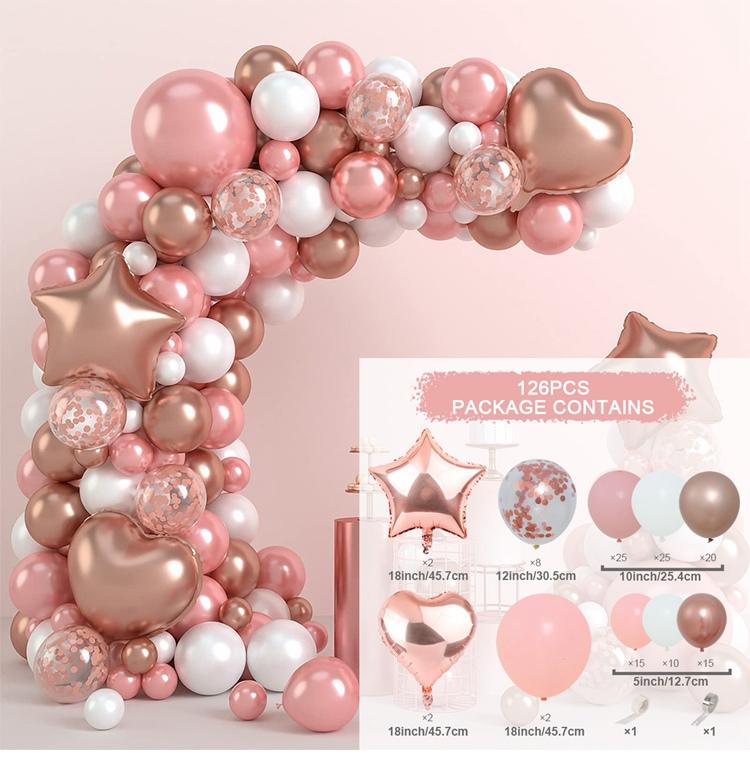 Zartes Rosa Gold Ballon Garland Arch Kit Hochzeit Geburtstag Party Dekoration Erwachsene Kinder Baby Dusche Decor Ballon Hochzeit Liefert