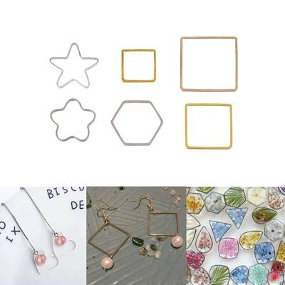30 de bucăți de culoare auriu/argintiu, cupru, lunetă geometrică, bijuterii, pandantive pentru bricolaj, cercei, colier, accesorii pentru realizarea de bijuterii