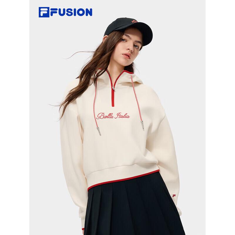FILA FUSION Women s Contrast Embroidered Hooded Sweatshirt XL