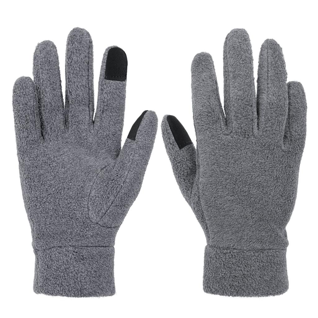 Winter windproof warm gloves men's non-slip microfiber touch screen high elasticity fleece gloves women