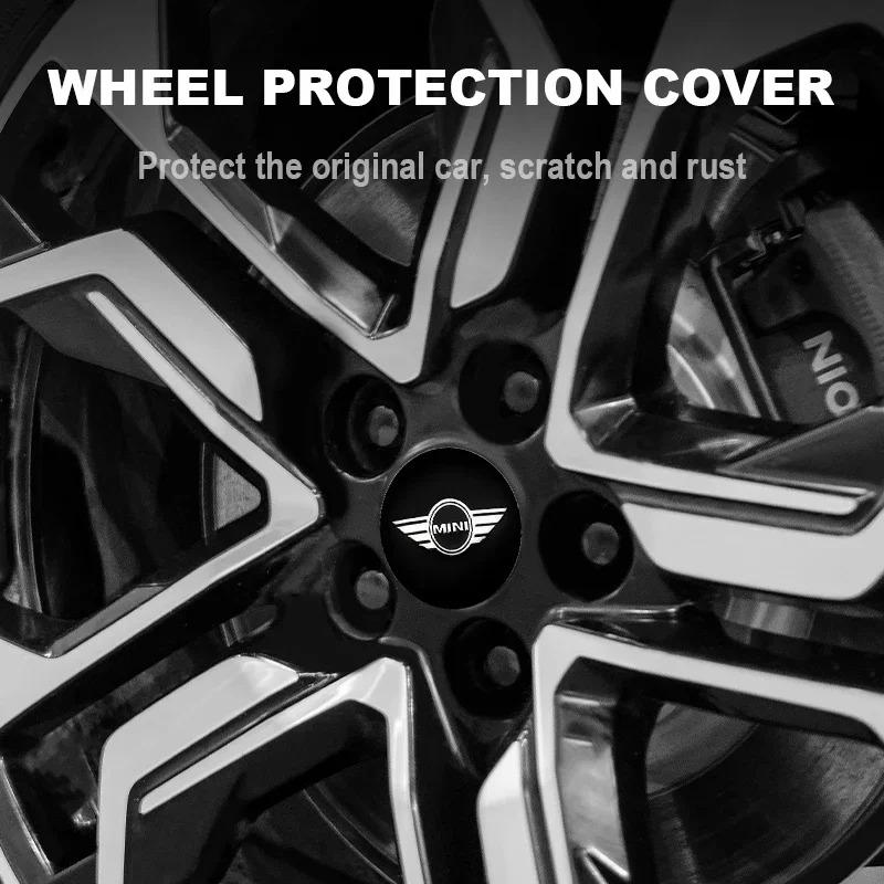 4Pcs 60mm Car Wheel Center Hub Caps Rim Cover Emblem Badge For MINI Cooper One S JCW R56 R53 R57 R60 R59 F54 F55 F56 Accessories