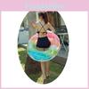 Adult Rainbow Flower Swim Ring Thick Pvc Swim Ring Gradient Color Water Ring