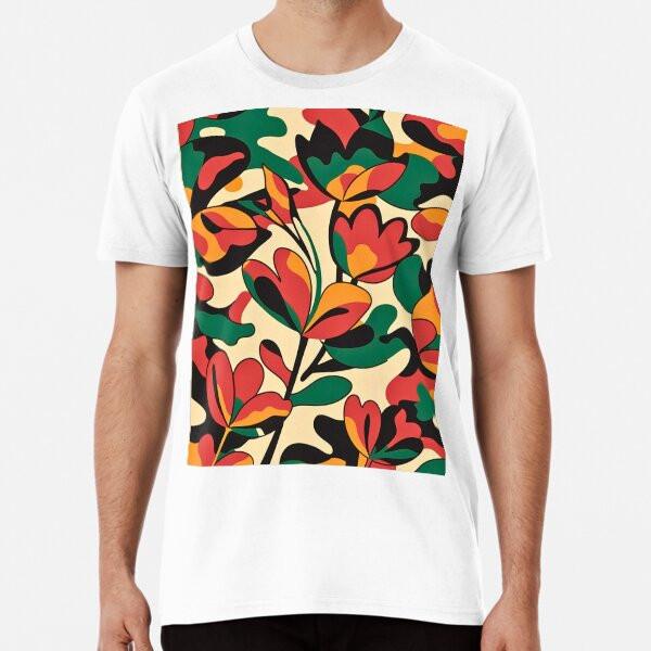 Camo Flower Patterns: Retro Floral Designs I S to 5XL Made in the AU/USA T-Shirt
