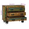 Sideboard Brown 80 X 30 X 65 Cm Solid Reclaimed Wood