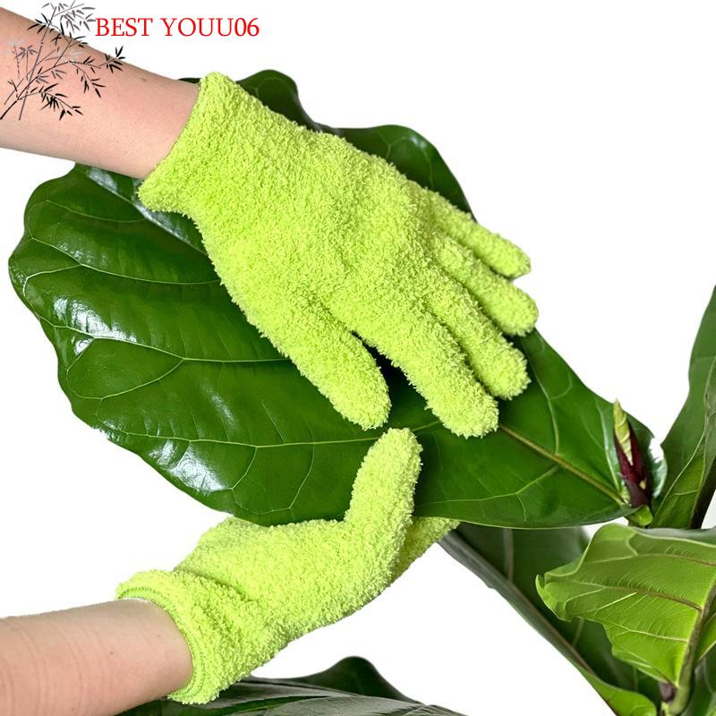 (YOUU06)Microfiber Dusting Gloves - Stretchable Breathable Cleaning Gloves Non-Waterproof For Cars Boats RVs Pools Home