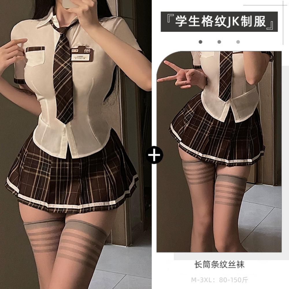 Xianyi Sexy Underwear Sexy Student Clothing Jk Uniform Temptation Free of Tight Passion Clothes Large Size Set 490
