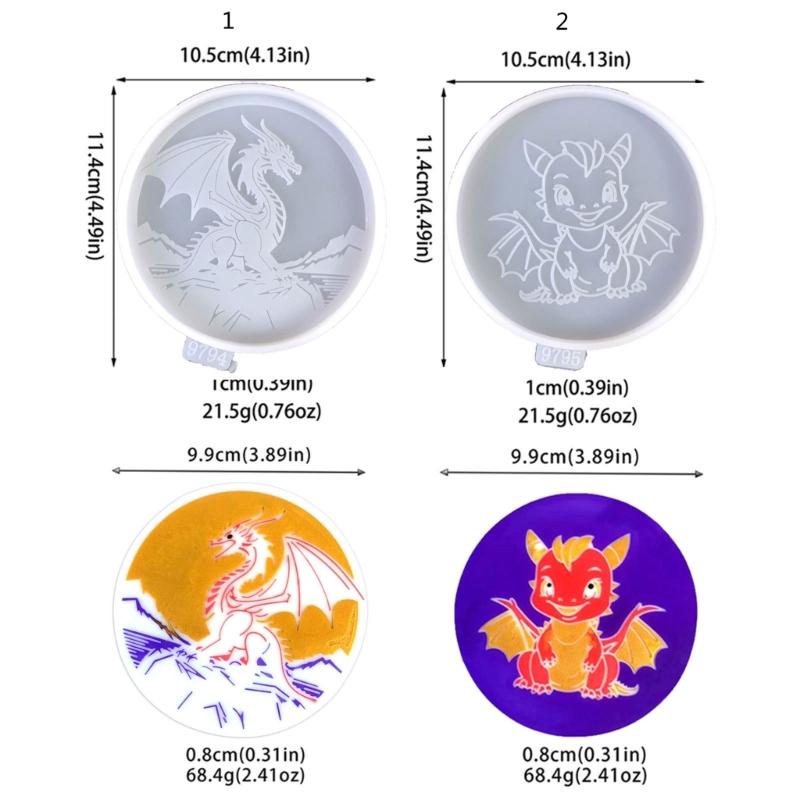 Dragon Cup Mat Silicone Mold Custom Table Decor Resin Coaster Silicone Molds