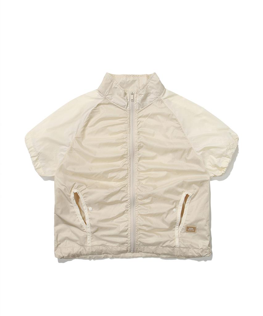 Bibissieoseu W Shirred Short Sleeve Jacket_Cream