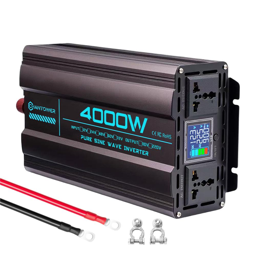 Pure Sine Wave Inverter DC 12V/24V/48V/60V/72V To AC 220V/110V 2000W 3000W 4000W 5000W-8000W Power Converter Car Solar Inverter