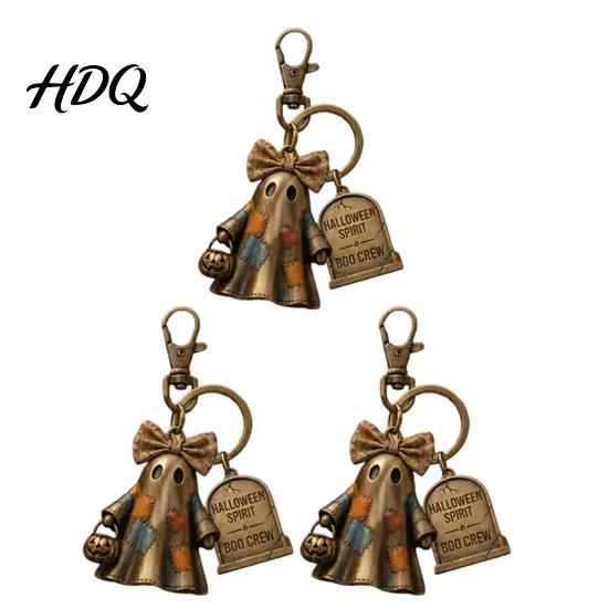 Durable Halloween Pendant 1/2Pcs Spirit Boo Crew Ghost Keychain Spooky Accessory