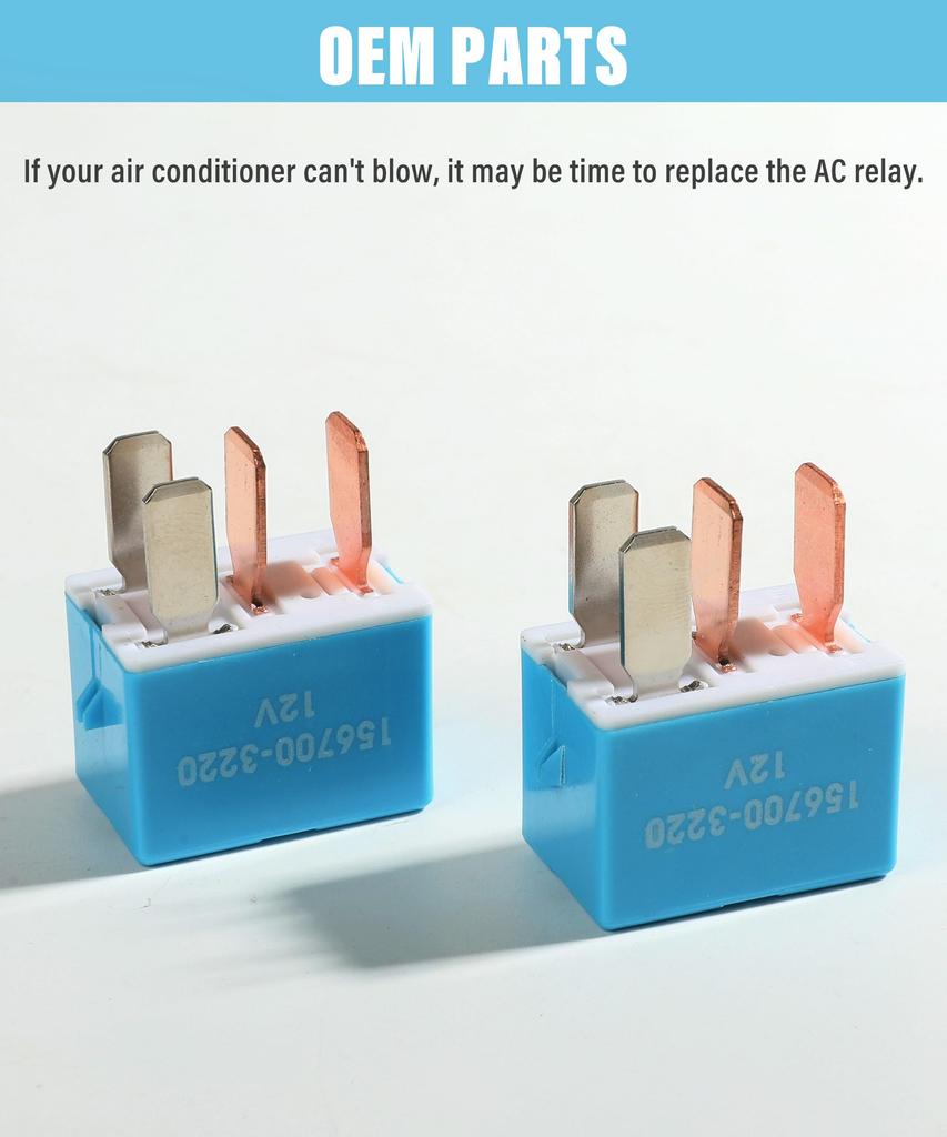 Zlirfy 2 Pack Relay 4 Pin Car Relay Car Accessories AC Starter Relay