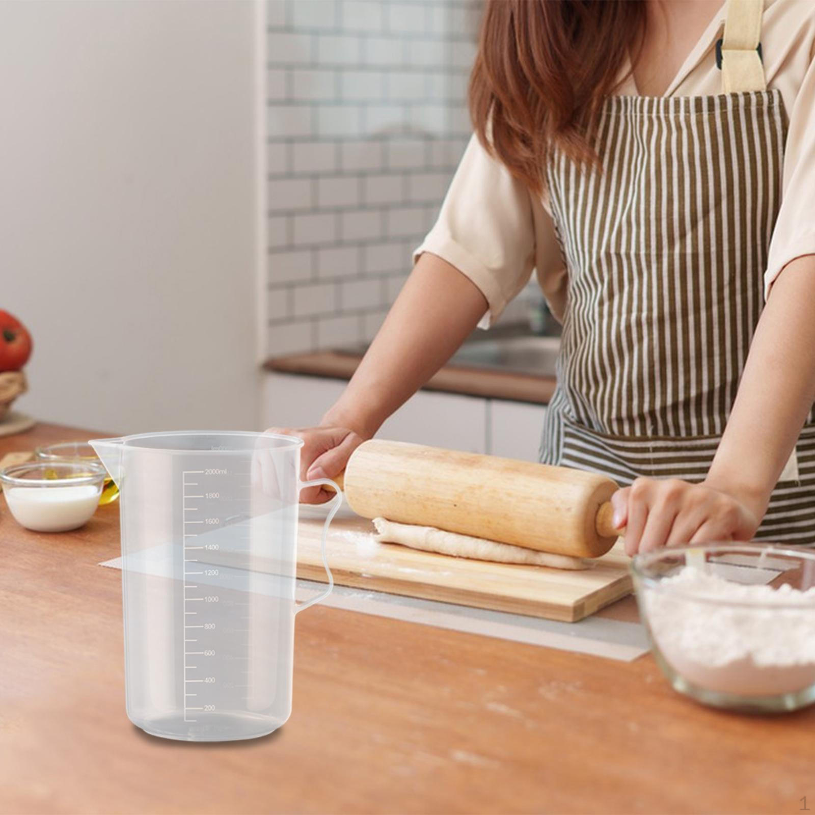 Measuring Cup Clear Cook with Accuracy Graduated Handle Jug for Cooking Kithchen Tool 2000ml