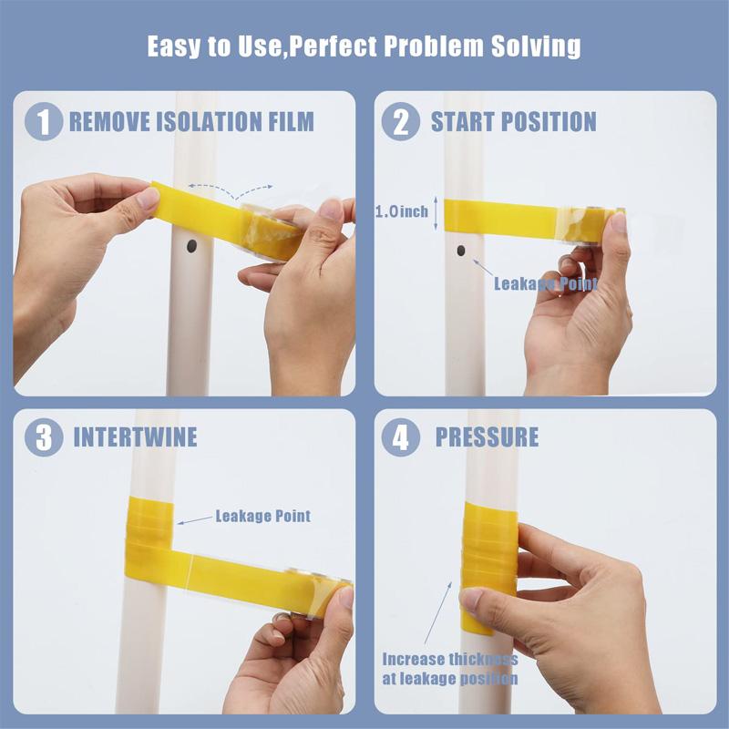 25mm x 150cm Seal Self Fusing Silicone Hose Repair Tape Heavy Duty Leak Proof Rubber Hose Tape Weatherproof For Pipeline Repair