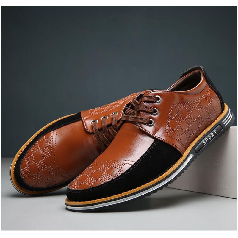 New Designer Large Size 38-48 Casual Driving Shoes for Men Fashion Casual Leather Shoes Man Spring Autumn Lace Loafers Male