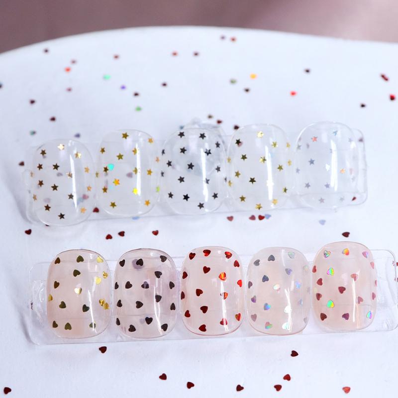 1Mm Mini Sparkling Star Nail Glitter Sparkling Love Nail Decoration Nail Salon Design Cute Accessories Diy Nail Art Design