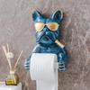 Paper Towel Holder Dog Sculpture Cartoon Animal Design Wall Mount Toilet Paper Storage Rack Bathroom Decoration