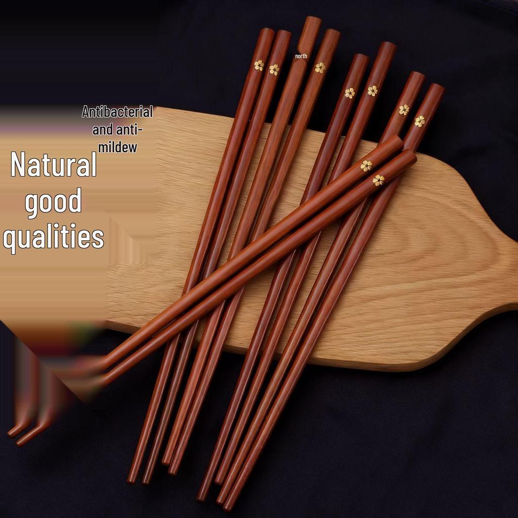 2025 High-End Anti-Mold Golden Cherry Blossom Bamboo Chopsticks – Anti-Slip & Heat-Resistant for Home Use
