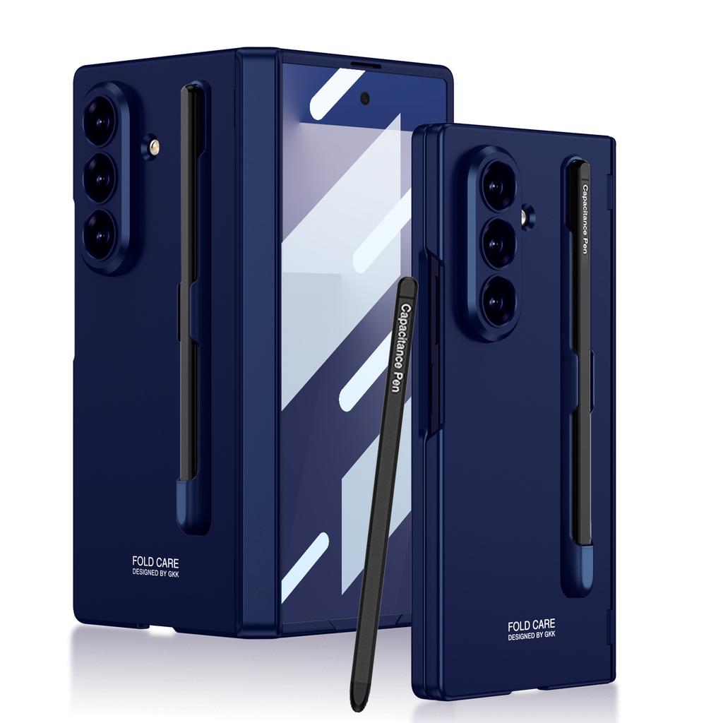 Etui na telefon komórkowy Samsung Zfold7 Magnetyczne składane Pełne kapsułkowane Folia Zawias wału Gniazdo na długopis z długopisem