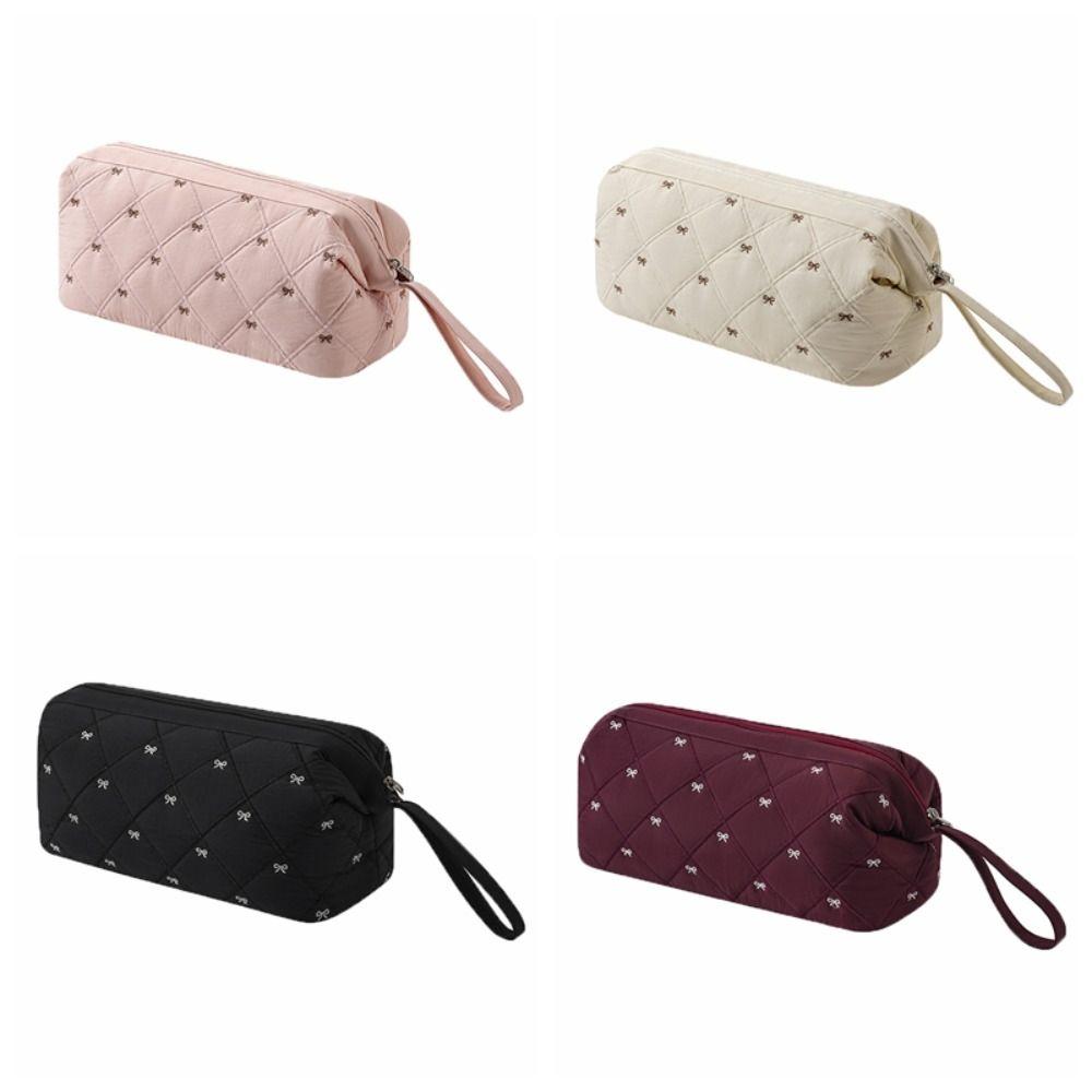 Bowknot Hair Dryer Storage Bag Large Capacity Durable Travel Wash Handbag Organizer Dustproof Travel Storage Bag Outdoor