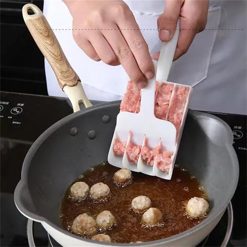 Three-Link Non-Stick Kitchen Meatball Maker - Four-Link Plastic Fish Ball Press Tool