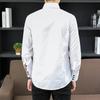 Spring Autumn Men's Executive Shirt Korean Fit, Permanent Press Formal Office Wear, Breathable Thin Long Sleeve Business Casual