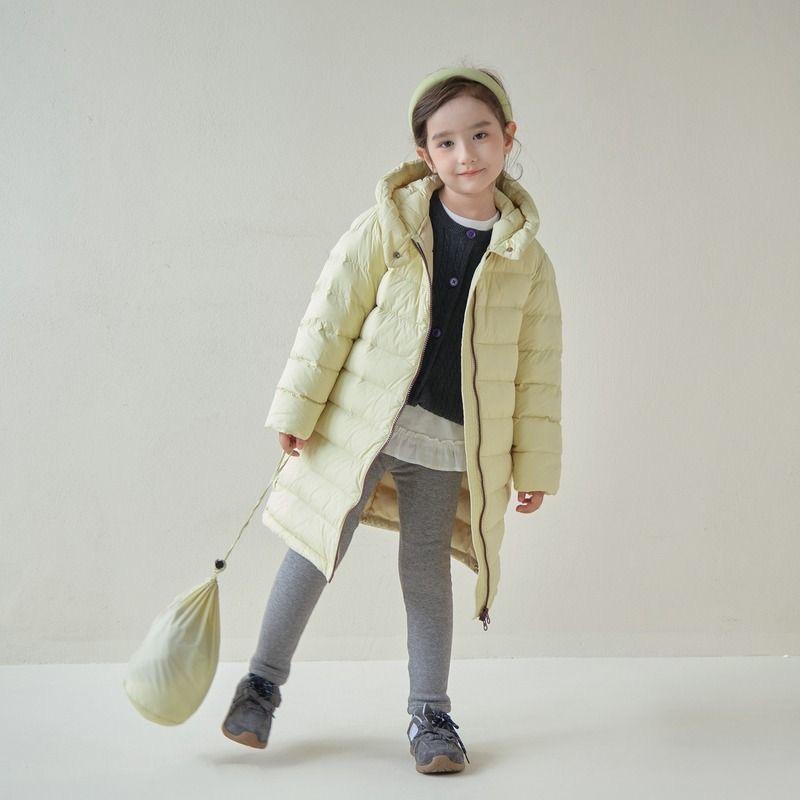 Girls Padded Cotton Clothes New Winter Clothes Princess Down Cotton Jacket Coat Mid-Length Cotton-Padded High Quality Jacket