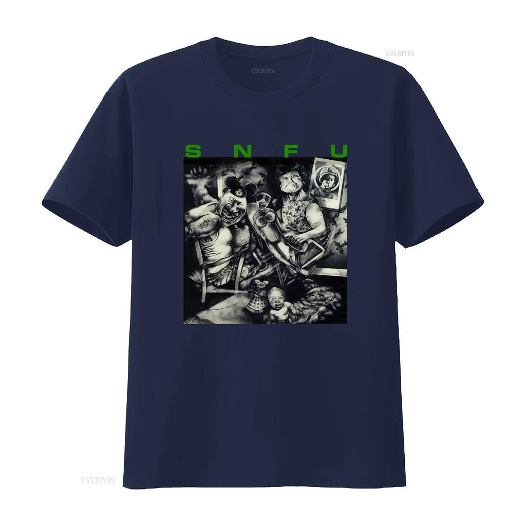 Snfu Better Than A Stick In The Eye Album Cover Print Black T Shirt vintage Washed Top For Everyday Wear Stylish graphic