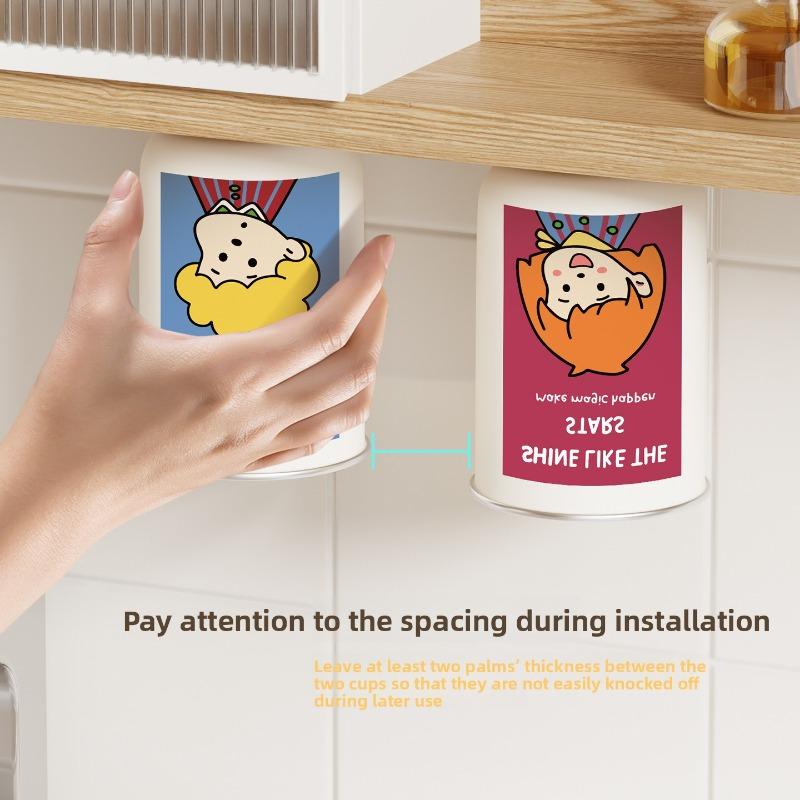 304 Stainless Steel Parent-child Mouthwash Cup, Magnetic Mouthwash Cup, Wall-mounted Desktop Toothbrush Cup