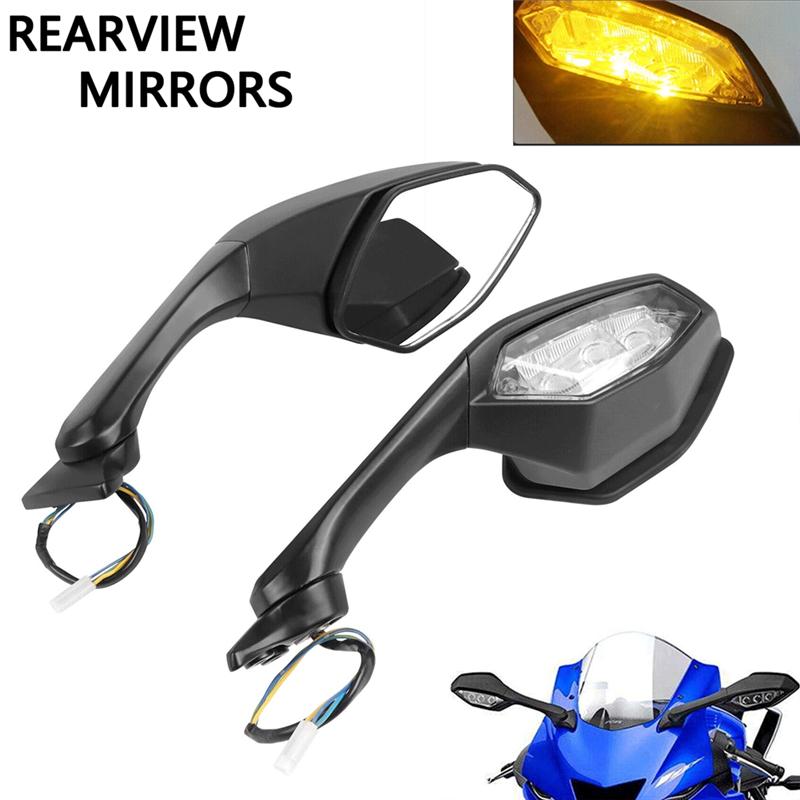 Motorcycle Rear View Mirrors With Turn Signals For R1 R6 YZF-R1 YZF-R6 2017 2018  -A87Q