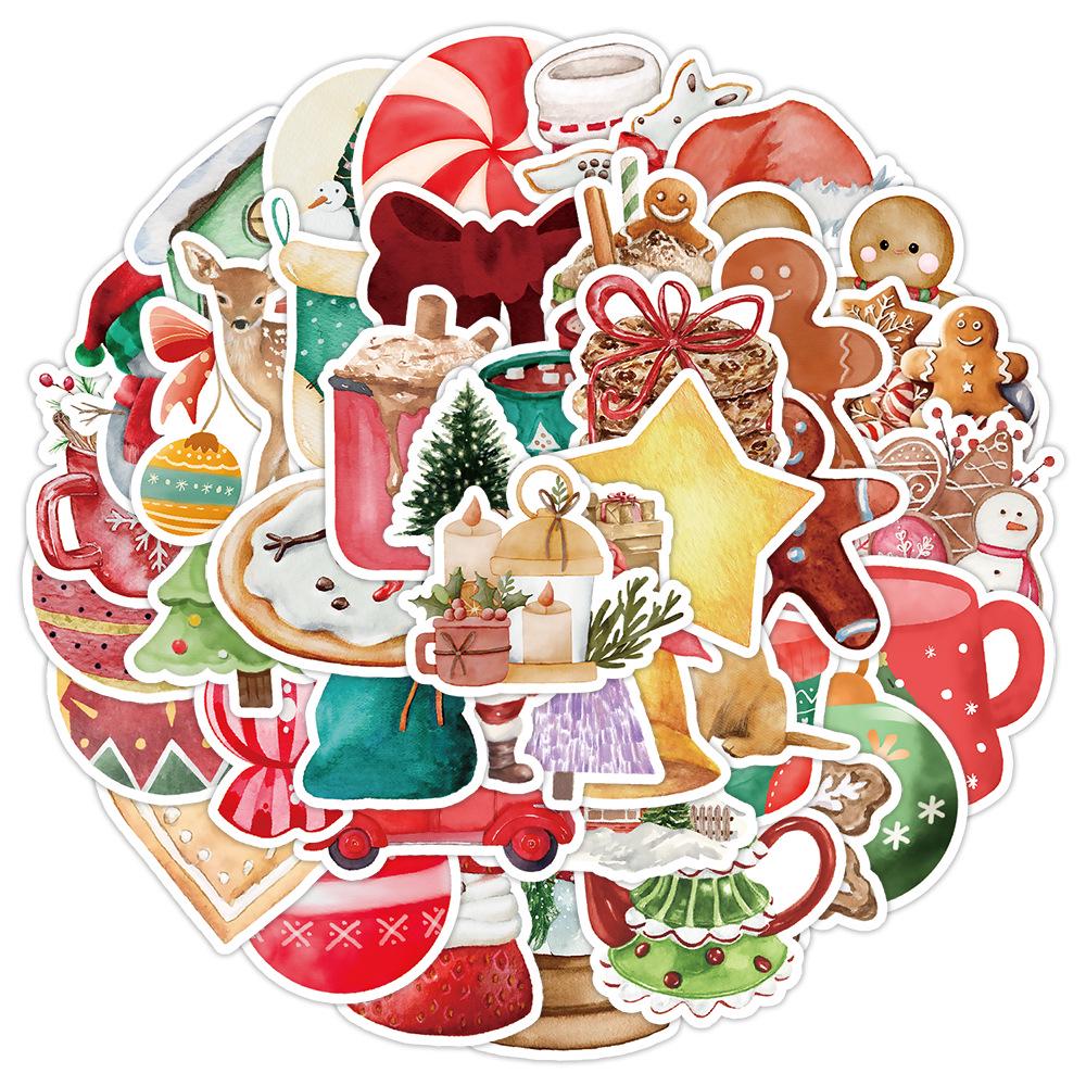 Christmas Graffiti Stickers - 50/100/200 Waterproof Decorative Stickers for Cups & Computers