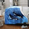 1pc Penguin Iceberg Blanket, Lightweight Flannel Throw Blanket For Sofa, Bed, Travel, Camping, Living Room, Office, Couch, Chair, And Bed
