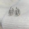 Exquisite Diamond-Accented Lace Pearl Ear Cuff Earrings