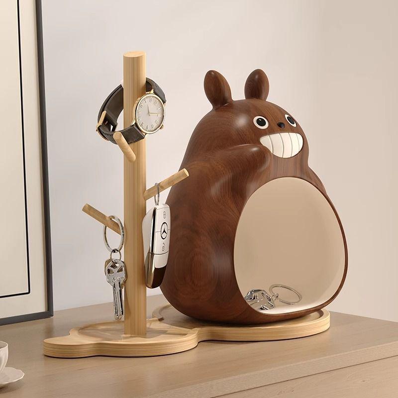 Totoro-Themed Minimalist Decorative Storage Ornament for Living Room or Office Key Storage