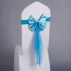 1Pcs Multi Color Chair Bandage Bowknot with Elastic Band Chair Sash Decoration Bow Knot Tie Wedding Chair Ribbon