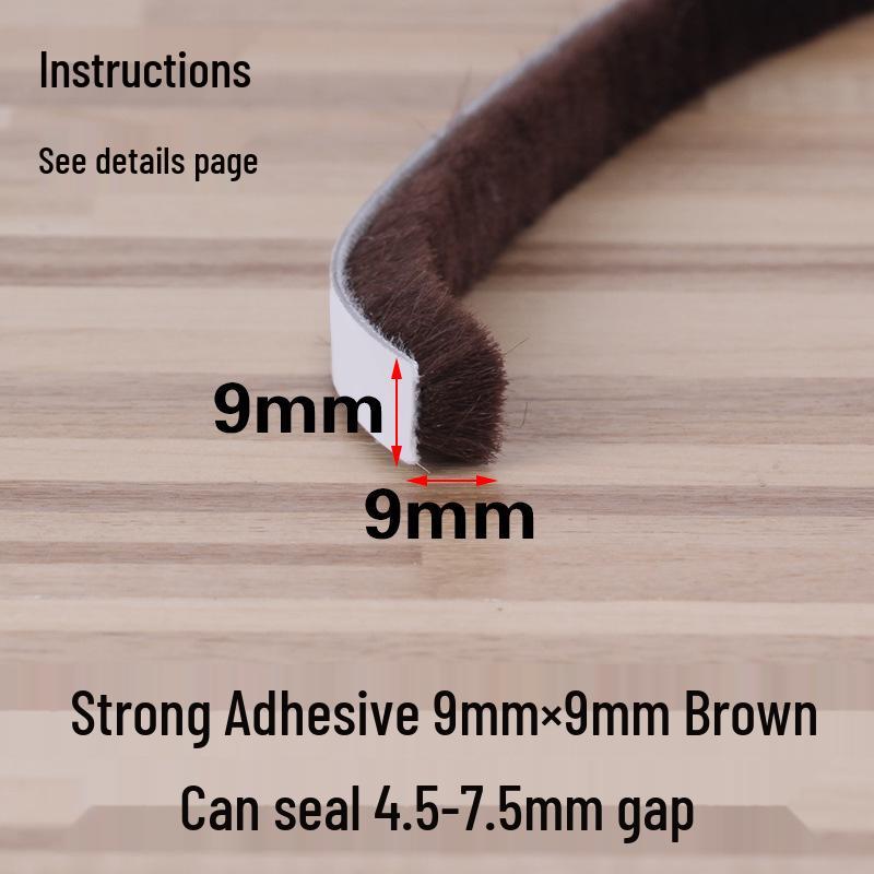 Dinggu Self-Adhesive Weatherstrip: 5m/10m Sliding Door and Window Seal, Dustproof, Anti-Collision, Mosquito Proof.