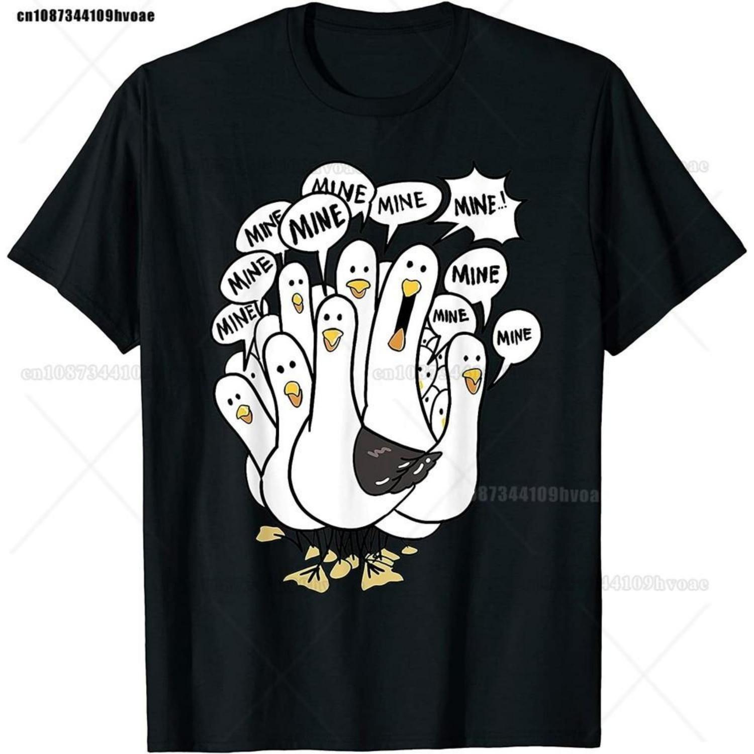 Mine Mine Mine Seagull Funny Bird Lover Gifts TShirt S чёрный