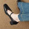 Fashion Mary Janes Elegant Dress Women Mid Heels Shoes 2025 New Style Fashion Buckle Strap Pumps Versatile Soft Women Shoes